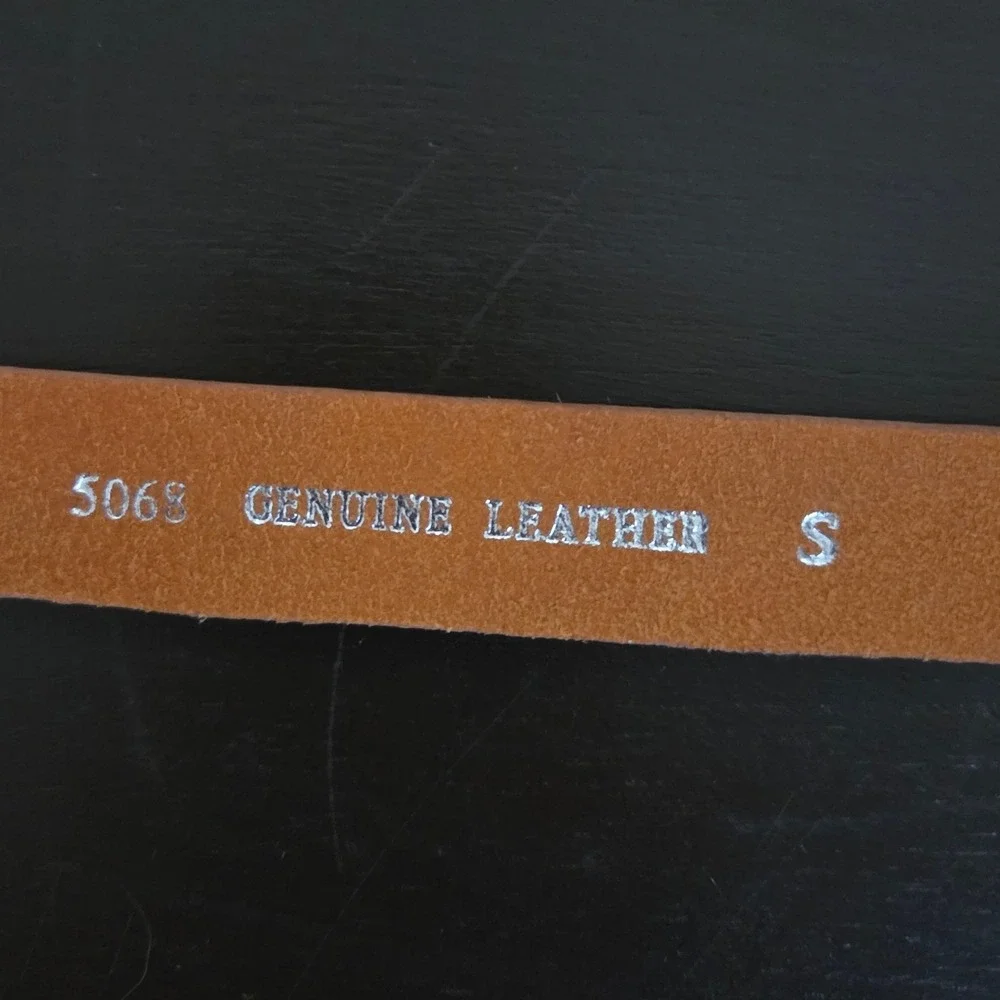 Most‎ Wanted Y2K Leopard Calf Hair Skinny Belt Gold Oval Buckle Animal Print